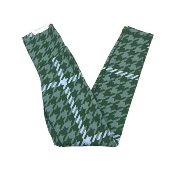 Aerie Offline Real Me Green Houndstooth 7/8 Legging XS - Picture 3 of 7